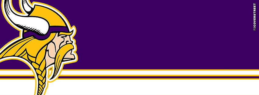 Minnesota Vikings Horizontal Striped Logo Facebook cover