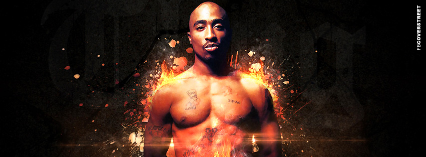 2pac Amaru Shakur Abstract Facebook cover