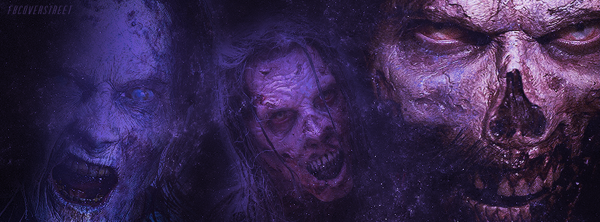 The Walking Dead Season 5 Zombies Purple Facebook cover
