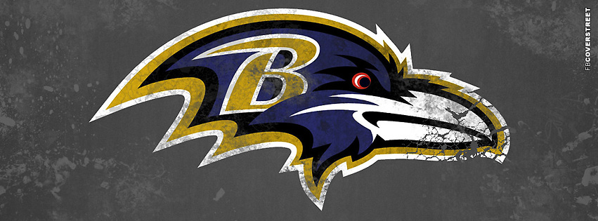 Baltimore Ravens Grunge Logo Facebook cover