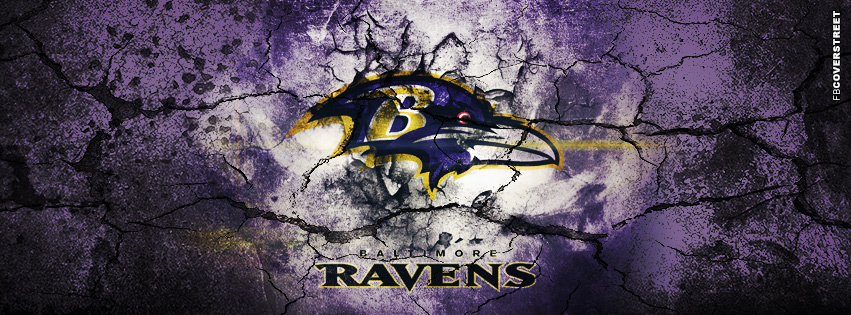 Baltimore Ravens Grunged Logo Facebook cover