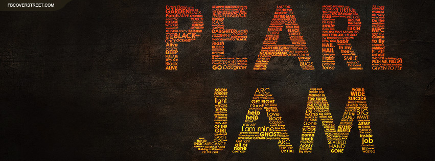 Pearl Jam Typography Facebook cover