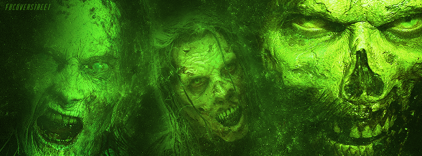 The Walking Dead Season 5 Zombies Green Facebook cover
