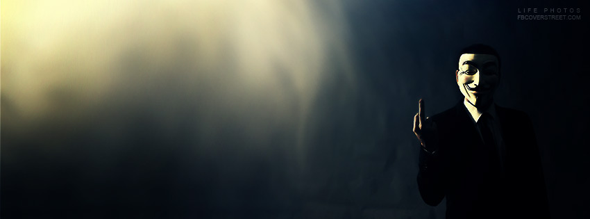 Anonymous Middle Finger Facebook cover