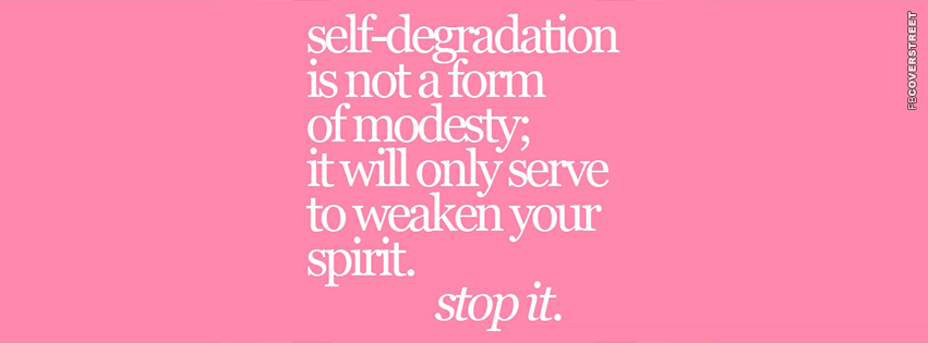 Self Degradation  Facebook cover