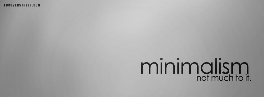 Minimalism Facebook cover