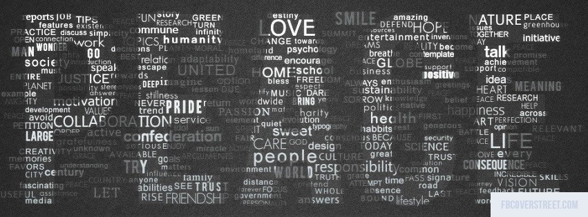 Peace Black and White Facebook cover