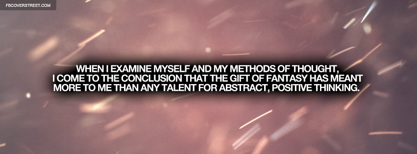 Abstract Positive Thinking Albert Einstein Quote Facebook cover