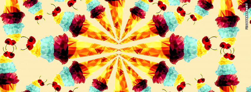 Ice Cream Polygon  Facebook cover