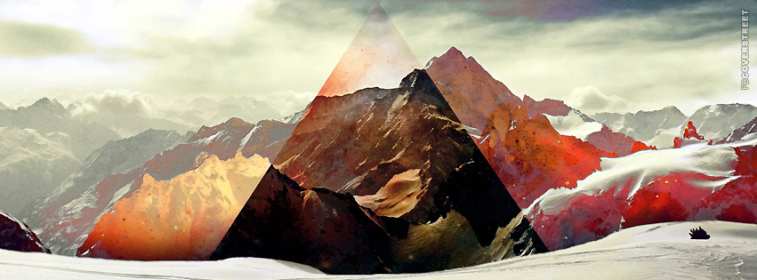 Triangle Winter Scenery Painting  Facebook cover