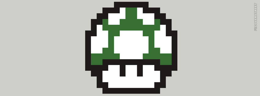 Mario 1 Up Mushroom  Facebook Cover