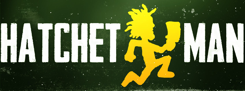 Hatchet Man Logo Green & Yellow Facebook Cover