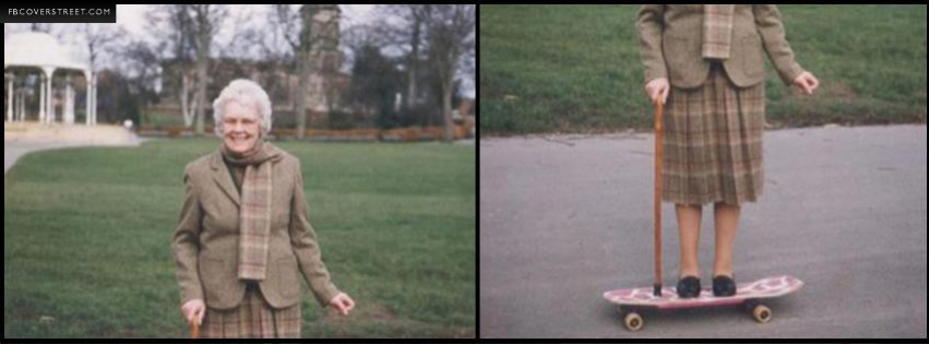 Grandma On a Skateboard Wallpaper