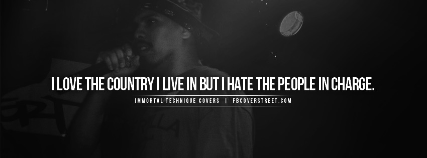 Immortal Technique Love My Country Quote Wallpaper