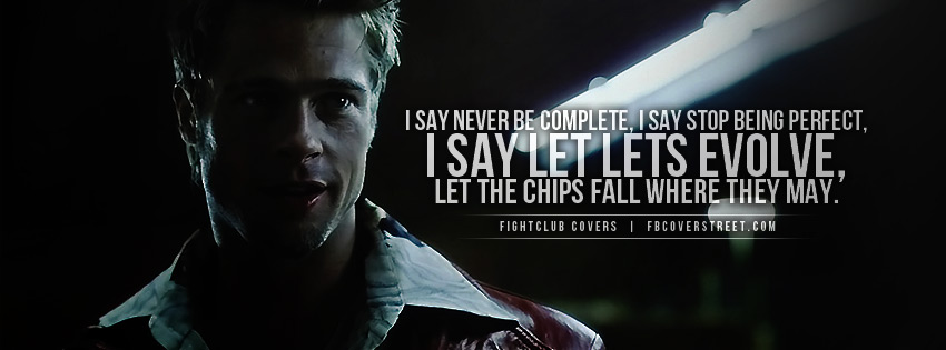 Fightclub Never Be Complete Quote Wallpaper