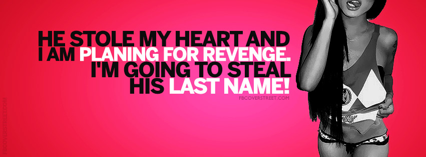 Planning For Revenge Quote Facebook Cover