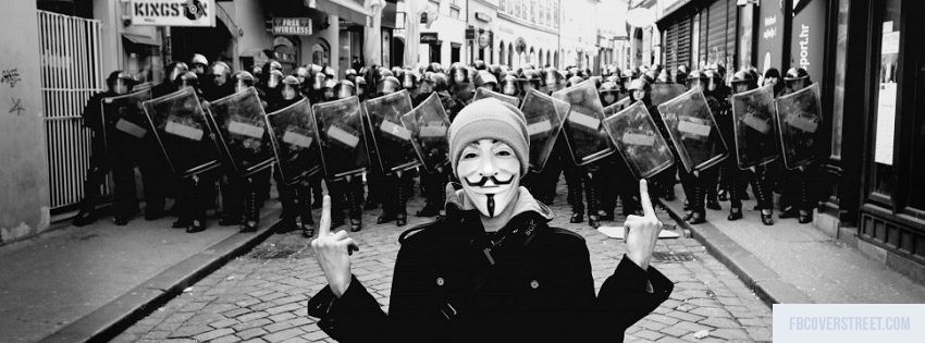 Anonymous Black and White Wallpaper