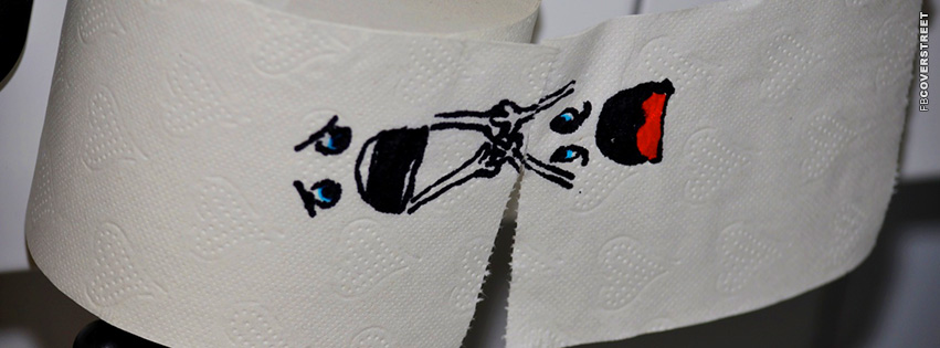Toilet Paper Hanging On  Wallpaper