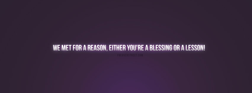 We Met For a Reason Quote Wallpaper