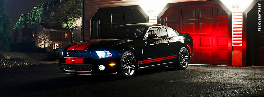 Shelby 500 Black Red Stripes  Wallpaper