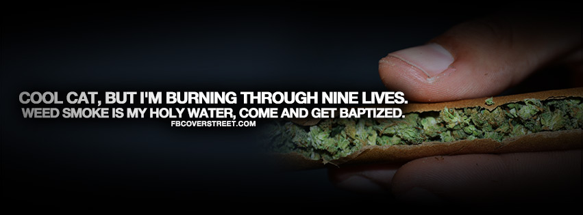 Weed Smoke Is My Holy Water Quote Wallpaper