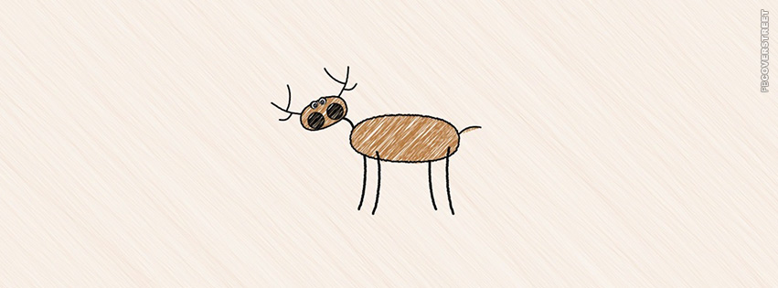 Cute Drawn Christmas Raindeer  Wallpaper