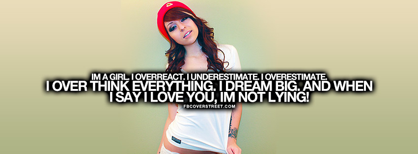 Im A Girl I Over Think Quote Wallpaper